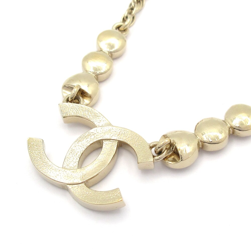 Chanel Coco Necklace ABC175 B14706 Gold Clear Hardware Rhinestones - Picture 3 of 6